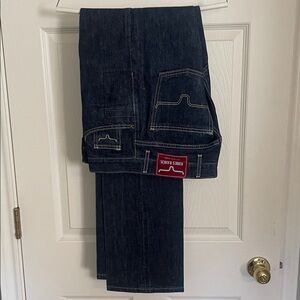 Kimes Ranch Dark Denim Jeans with Red Label- James